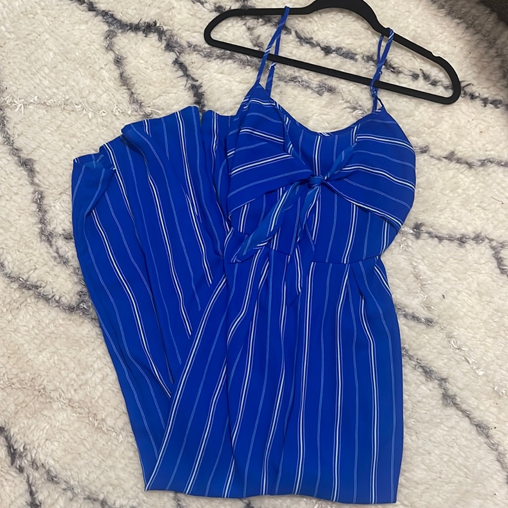 Love tree striped jumpsuit size small